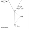 Wholesale Necklace Copper Plated With Real Gold Geometric Style Inlaid Zircon Tassel Pendant For Women