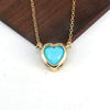 Wholesale Necklace Copper Retro Style Heart Shape Inlaid Zircon Water Wave Chain Jewelry For Women