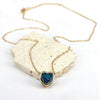Wholesale Necklace Copper Retro Style Heart Shape Inlaid Zircon Water Wave Chain Jewelry For Women