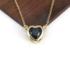 Wholesale Necklace Copper Retro Style Heart Shape Inlaid Zircon Water Wave Chain Jewelry For Women