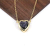 Wholesale Necklace Copper Retro Style Heart Shape Inlaid Zircon Water Wave Chain Jewelry For Women