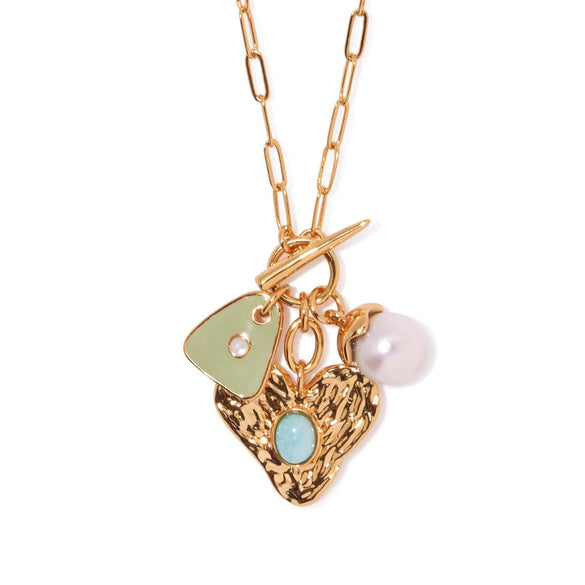 Wholesale Necklace Copper Retro Style Star Love Pendant Electroplating