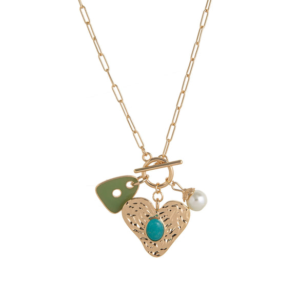 Wholesale Necklace Copper Retro Style Star Love Pendant Electroplating