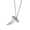 Wholesale Necklace Copper Snake Bone Chain Bow Bead Pendant Titanium Steel Vacuum Electroplated