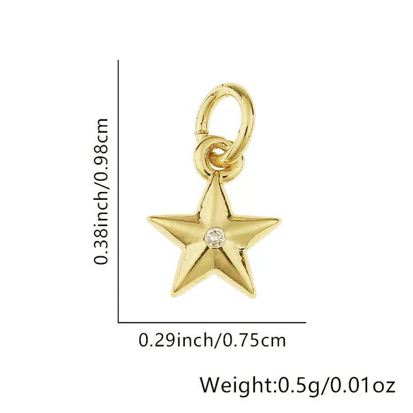 Wholesale Necklace Copper Star Pendant Electroplated Inlaid Zircon Accessories For Women