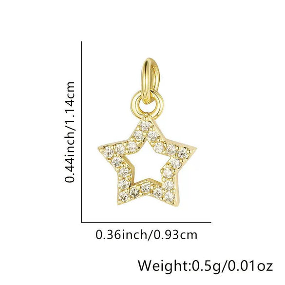 Wholesale Necklace Copper Star Pendant Electroplated Inlaid Zircon Accessories For Women