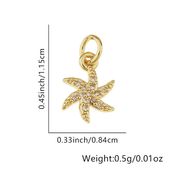 Wholesale Necklace Copper Star Pendant Electroplated Inlaid Zircon Accessories For Women