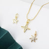 Wholesale Necklace Copper Star Pendant Electroplated Inlaid Zircon Accessories For Women