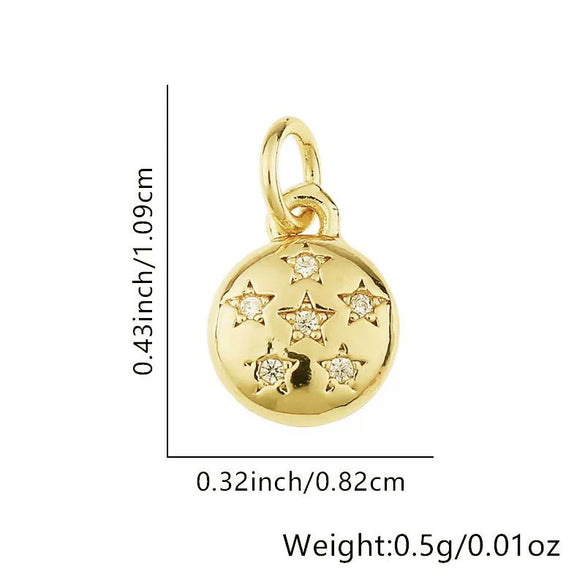 Wholesale Necklace Copper Star Pendant Electroplated Inlaid Zircon Accessories For Women