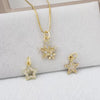 Wholesale Necklace Copper Star Pendant Electroplated Inlaid Zircon Accessories For Women