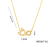 Wholesale Necklace Copper Titanium Steel Electroplating Women's Minimalist Letter Design O Chain