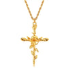 Wholesale Necklace Copper Titanium Steel Flower Pattern Stereo Vacuum Color Preservation