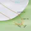 Wholesale Necklace Copper Titanium Steel Geometric Angel Wings Love Creative Light Luxury Electroplating Mixed Gemstone Inlay For Women