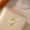 Wholesale Necklace Copper Titanium Steel Geometric Peach Heart Electroplating Light Luxury Style For Women