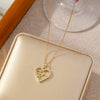Wholesale Necklace Copper Titanium Steel Geometric Peach Heart Electroplating Light Luxury Style For Women