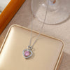 Wholesale Necklace Copper Titanium Steel Geometric Peach Heart Electroplating Light Luxury Style For Women