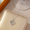 Wholesale Necklace Copper Titanium Steel Geometric Peach Heart Electroplating Light Luxury Style For Women