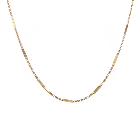 Wholesale Necklace Copper Zinc Alloy Sequined Side Chain Electroplated For Women