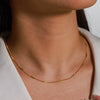 Wholesale Necklace Copper Zinc Alloy Sequined Side Chain Electroplated For Women