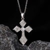 Wholesale Necklace Copper Zircon Electroplated Real Gold Geometric Cross Pendant For Women