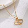 Wholesale Necklace Copper Zircon Electroplating Geometric Heart Shape For Women