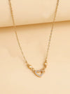 Wholesale Necklace Copper Zircon Electroplating Geometric Heart Shape For Women
