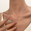 Wholesale Necklace Copper Zircon Electroplating Geometric Heart Shape For Women