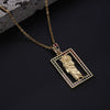 Wholesale Necklace Copper Zircon Geometric Electroplating Pendant For Ladies