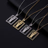 Wholesale Necklace Copper Zircon Geometric Electroplating Pendant For Ladies