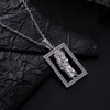 Wholesale Necklace Copper Zircon Geometric Electroplating Pendant For Ladies