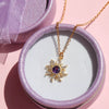 Wholesale Necklace Copper Zircon Geometric Retro Literature And Art Style With Diamond Inlay