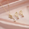 Wholesale Necklace Cross Pearl 925 Silver Geometric O Chain Pendant For Women