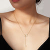 Wholesale Necklace Cross Pearl 925 Silver Geometric O Chain Pendant For Women