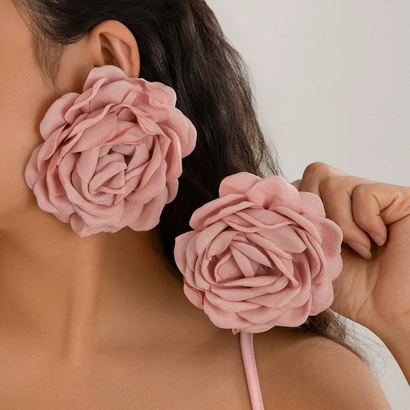 Wholesale Necklace Fabric Wax Thread Winding Geometric Flower Handmade Retro Style