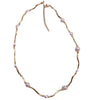 Wholesale Necklace Freshwater Pearl Copper Handmade Natural Geometric Wavy Clavicle Chain