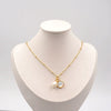Wholesale Necklace Freshwater Pearl Cross Chain Handmade Minimalist Marine Style