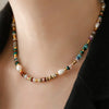 Wholesale Necklace Freshwater Pearl Crystal Beaded Geometric Handmade Retro Design For Women