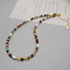 Wholesale Necklace Freshwater Pearl Crystal Beaded Geometric Handmade Retro Design For Women