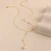 Wholesale Necklace Freshwater Pearl Minimalist Rice Droplet Shape 925 Silver For Girls
