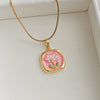 Wholesale Necklace Freshwater Pearl Titanium Steel Copper Flower Electroplating Design For Women