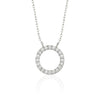 Wholesale Necklace Geometric Design Circle Zircon Inlaid Copper O Chain Women's