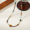 Wholesale Necklace Handmade Natural Stone Czech Beads Stainless Steel Geometric Style