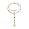 Wholesale Necklace Imitation Pearl Alloy Acrylic Diamond Geometric Electroplated Female Clavicle Chain