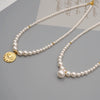 Wholesale Necklace Imitation Pearl Alloy Cross Chain Geometric Retro Handmade For Women