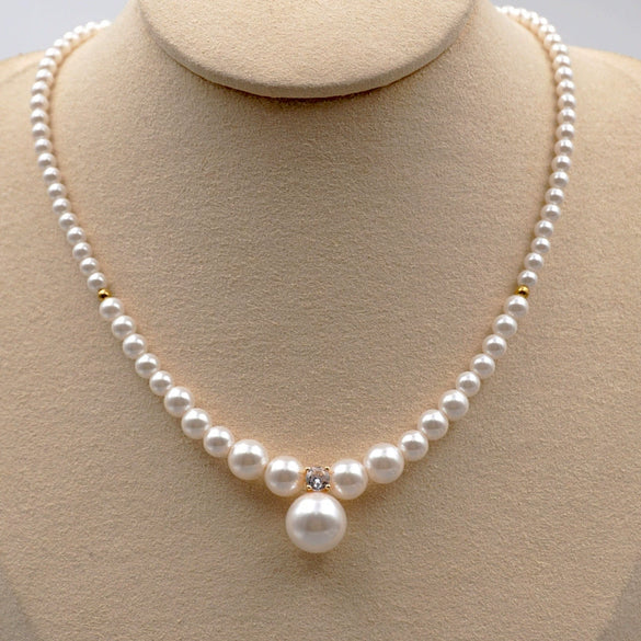 Wholesale Necklace Imitation Pearl Alloy Cross Chain Geometric Retro Handmade For Women