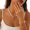 Wholesale Necklace Imitation Pearl Beaded Alloy Geometric Electroplating For Women