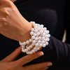 Wholesale Necklace Imitation Pearl Flower Geometric Ball Chain French Retro Style Women's