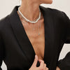 Wholesale Necklace Imitation Pearl Iron Chain Claw Chain Alloy Geometric Style Electroplating Women