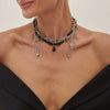 Wholesale Necklace Imitation Pearl Iron Chain Claw Chain Alloy Geometric Style Electroplating Women