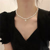 Wholesale Necklace Imitation Pearl Retro Geometric Handmade Women's